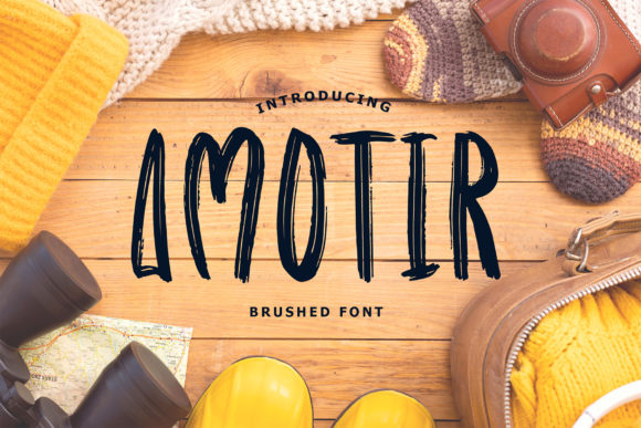 Amotir: A Brushed Display Font for Creative Publishing
