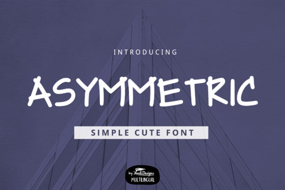 Asymmetric Display Font for Web and Digital Design