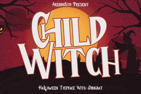 Child Witch Font for Halloween-Themed Editorial Designs