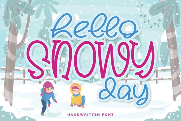 Hello Snowy Day Font for Child-Themed Design Projects
