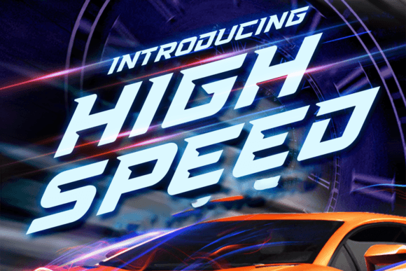High Speed Font for Bold Digital Branding