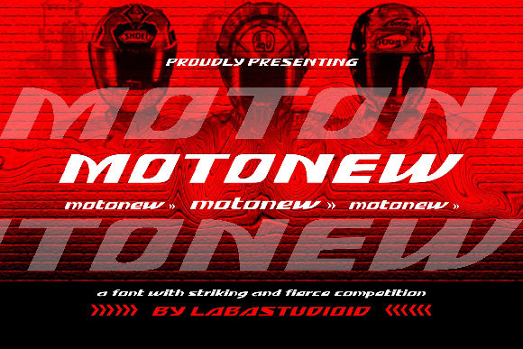 MotoNew: A Bold Font for Sporty Branding and More